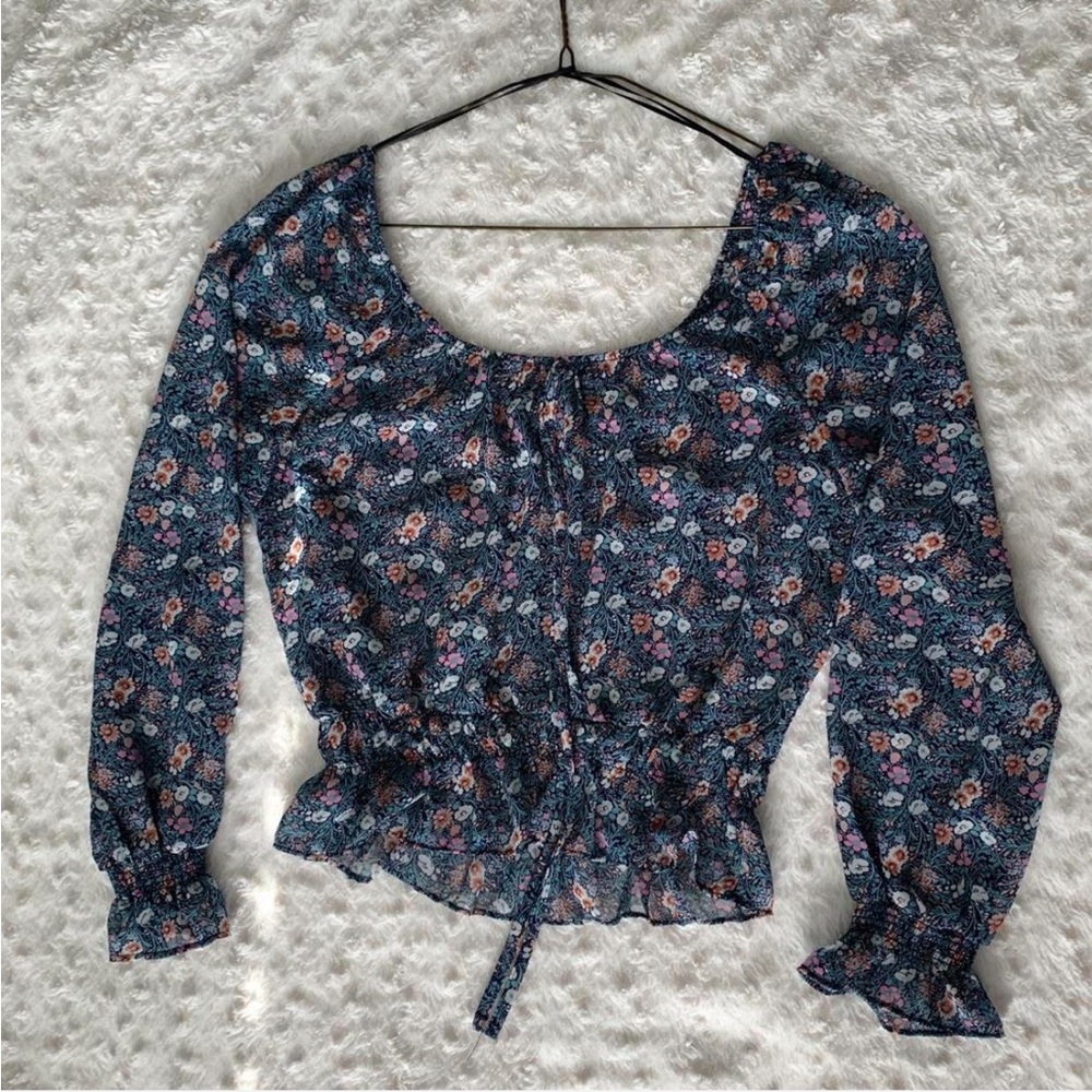 Mesh floral top